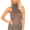 Lurex spandex mini dress